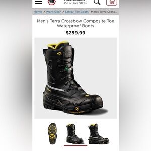 Work boots 
Men’s Terra Composite Toe Waterproof Boots 
Like new
